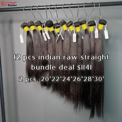 Vipsister 12 pcs indian raw hair bundles total 1141$ free shipping