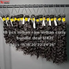 Vipsister 18 pcs indian raw hair bundles total 1421$ free shipping