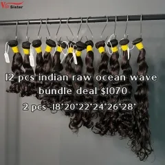 Vipsister 12 pcs indian raw hair bundles total 1070$ free shipping