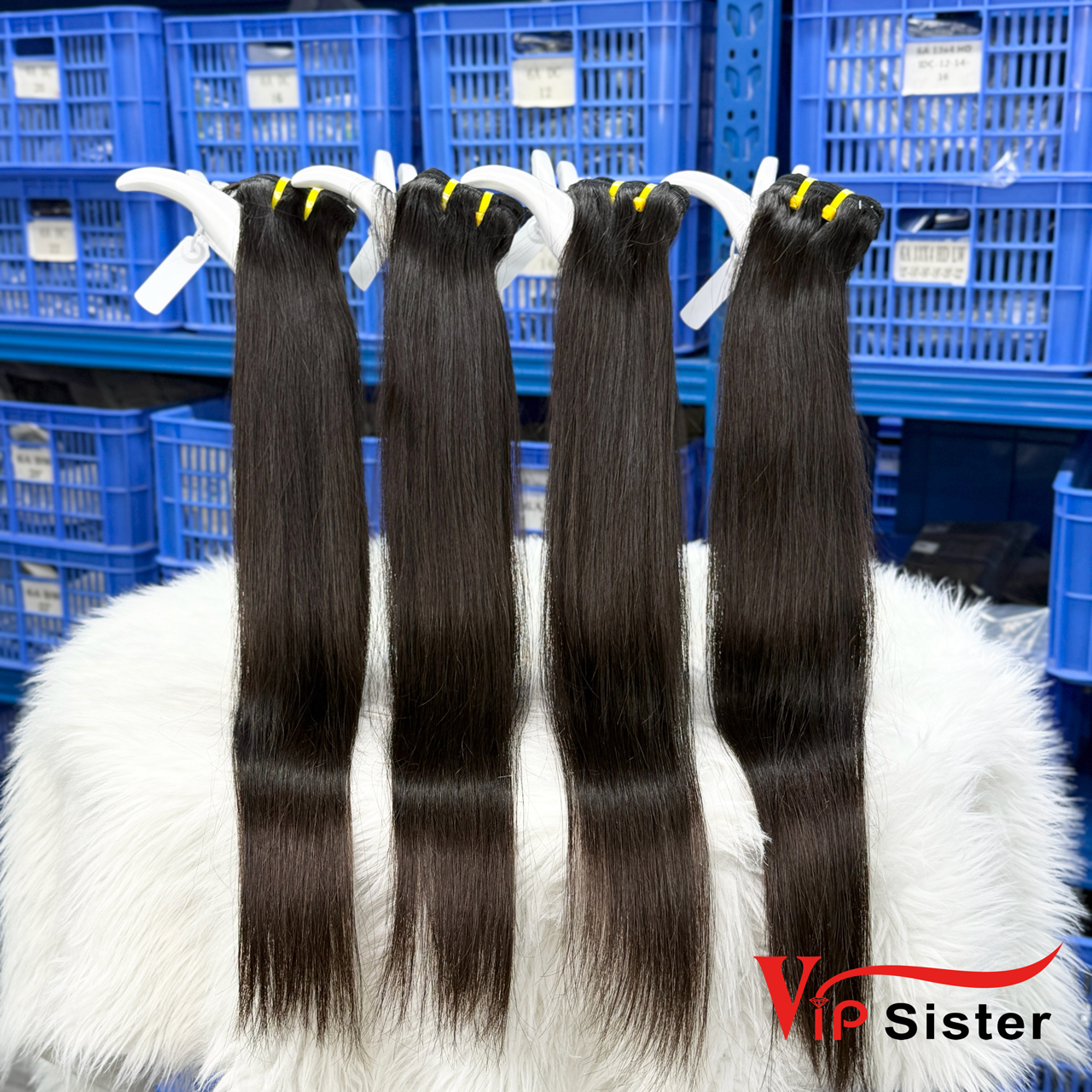 #1b Indian 100% Full Cuticle Raw Human Hair Weft Straight