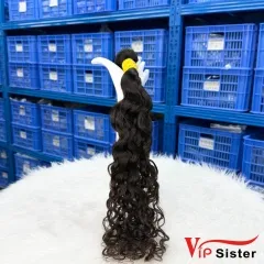 #1b Malaysian 100% Full Cuticle Raw Human Hair Weft Indian curly