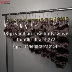 Vipsister 18 pcs indian raw hair bundles total 1277$ free shipping