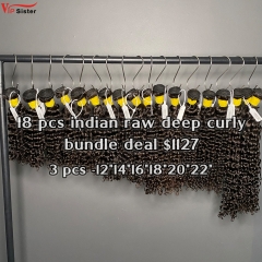 Vipsister 18 pcs indian raw hair bundles total 1127$ free shipping