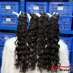 #1b Indian 100% Full Cuticle Raw Human Hair Weft Indian wavy