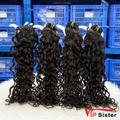 #1b Malaysian 100% Full Cuticle Raw Human Hair Weft Italian curly