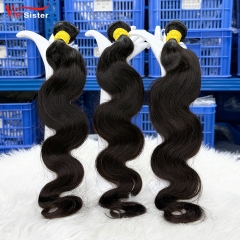 #1b Peruvian 100% Full Cuticle Raw Human Hair Weft Body wave