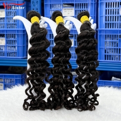 #1b Malaysian 100% Full Cuticle Raw Human Hair Weft Deep wave
