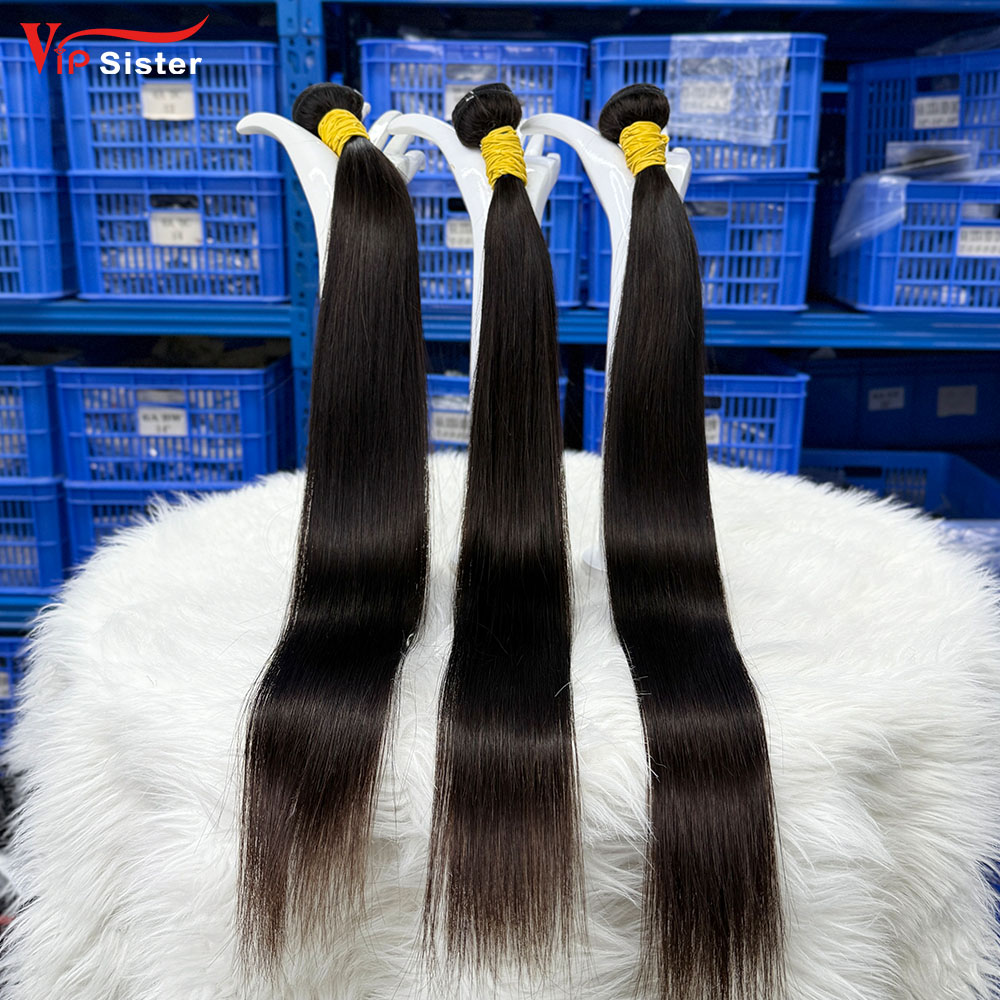 #1b Peruvian 100% Full Cuticle Raw Human Hair Weft Straight