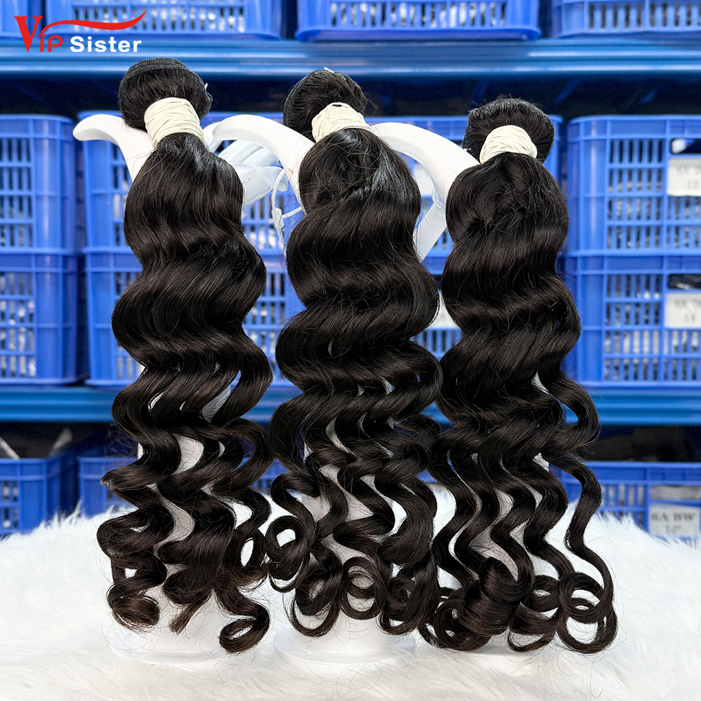 #1b Malaysian 100% Full Cuticle Top Virgin Human Hair Weft Loose wave