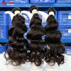 #1b Indian 100% Full Cuticle Top Virgin Human Hair Weft Ocean wave