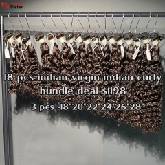 Vipsister 18 pcs indian virgin hair bundles total 1198$ free shipping