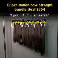 Vipsister 12 pcs indian raw hair bundles total 854$ free shipping