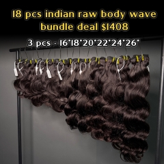 Vipsister 18 pcs indian raw hair bundles total 1408$ free shipping