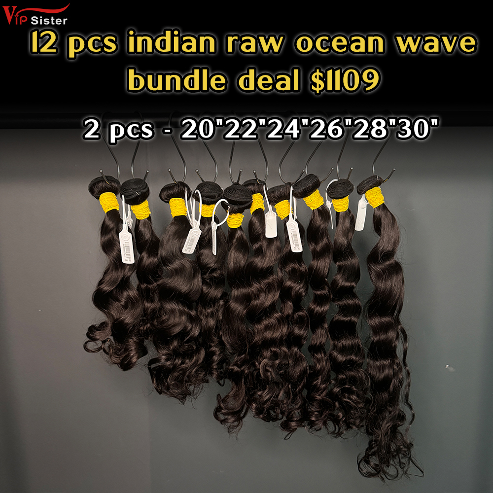 Vipsister 12 pcs indian raw hair bundles total 1109$ free shipping