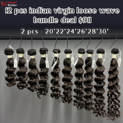 Vipsister 12 pcs indian virgin hair bundles total 911$ free shipping