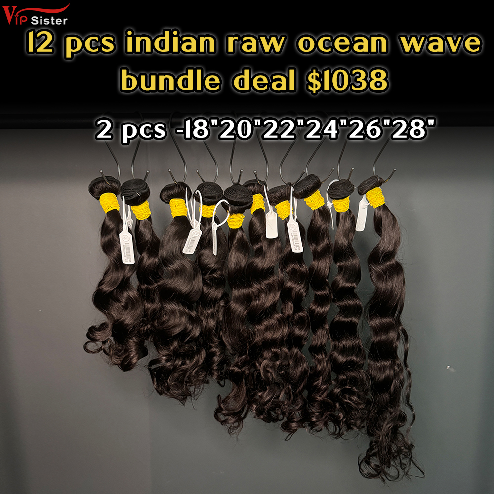 Vipsister 12 pcs indian raw hair bundles total 1038$ free shipping