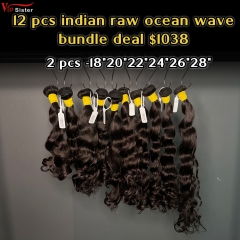 Vipsister 12 pcs indian raw hair bundles total 1038$ free shipping