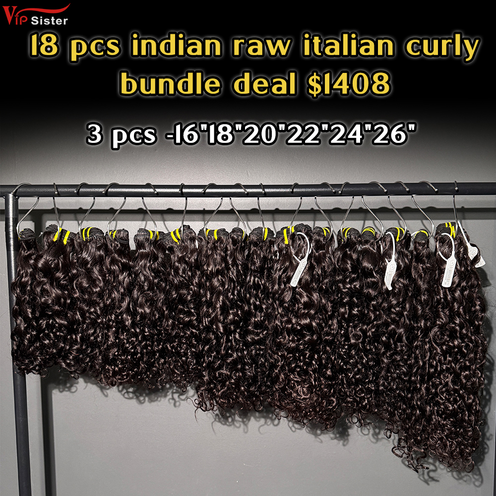 Vipsister 18 pcs indian raw hair bundles total 1408$ free shipping