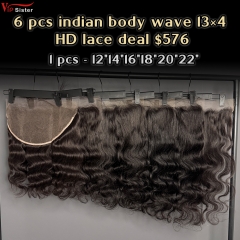 Vipsister 6 pcs indian hair 13×4 hd frontal total 576$ free shipping