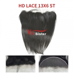 Swiss HD Lace Raw Human Hair Straight 13x6 Lace Frontal