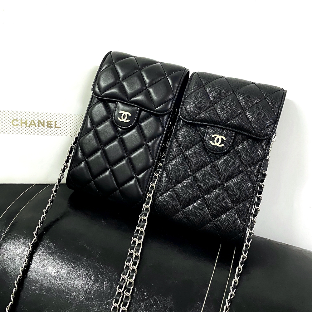 シャネル お財布ポシェット ココマーク CHANEL スマホポーチ チェーン付き