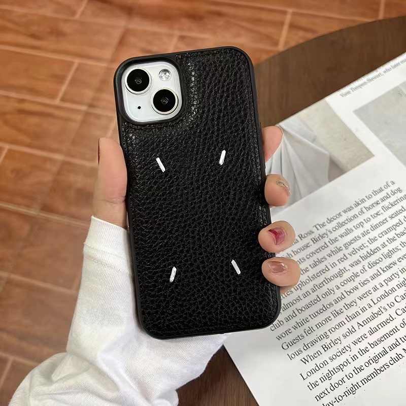 マルジェラ iPhone15/14 Pro Maxケース 4ステッチ 黒 Margiela 定番