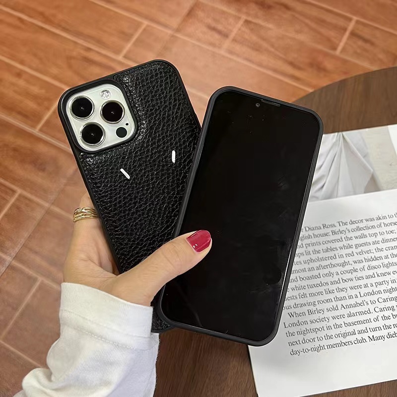 マルジェラ iPhone15/14 Pro Maxケース 4ステッチ 黒 Margiela 定番