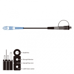 FTTT drop cable  waterproof patch cord 1m to 300m