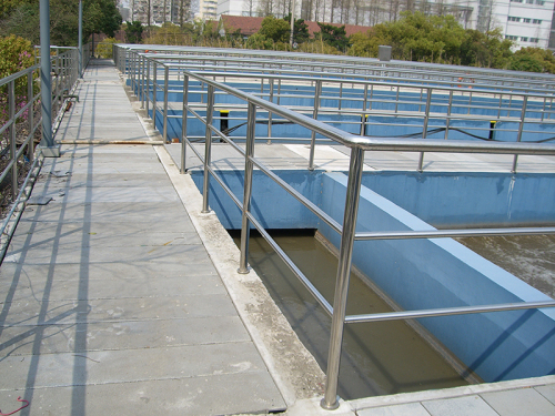Pultrusion walkway board sewage plant application photos