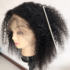 Sidary 100% Human Hair 360 Lace Frontal Wig 130% Density Curly Black Hair Wigs Preplucked Natural Hairline Fashion Hairstyle