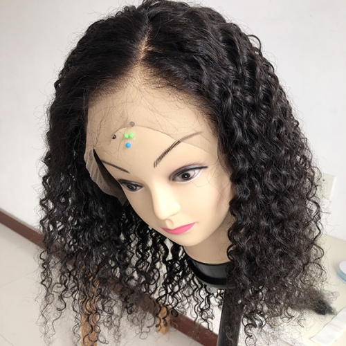 Sidary Bob Ocean Wave 13x6 Lace Front Wig 150%Density Pre Plucked Natural Hairline Bob Blunt Cut Wig
