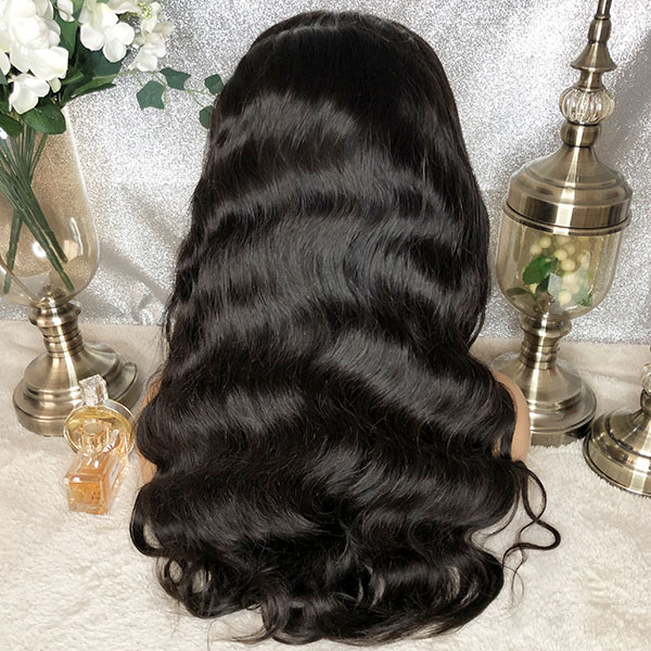 180%Density Human Hair 7x7 Transparent Lace Closure Wig Body Wave Lace ...