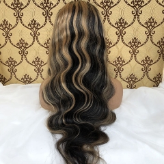 Sidary Virgin Remy Ombre Brown Highlight Body Wave Full Lace Human Hair Wigs
