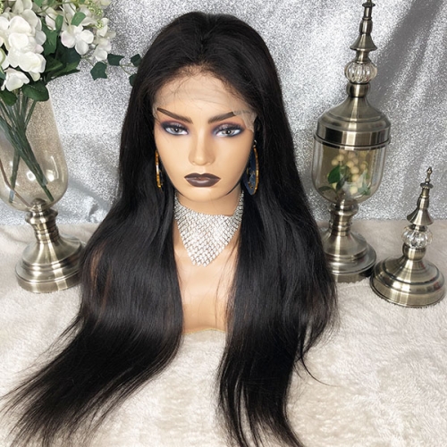 180%Density Straight Hair 7x7 Transparent Lace Closure Wig Human Hair Closure Wigs Sidary Hair