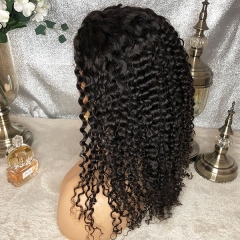 7x7 Transparent Lace Human Hair Closure Wig 180%Density Deep Curly 7*7 Lace Closure Wigs Sidary Hair