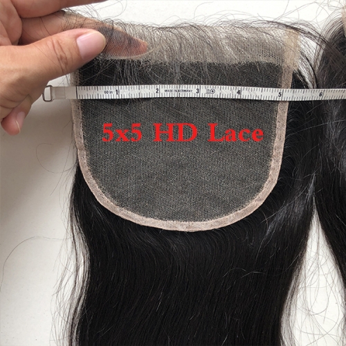 Best 5x5 HD Lace Closure Straight & Body Wave 14“16"18"20"Transparent HD 5*5 Lace Closure Pieces