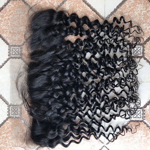 Sidary Human Hair Jerry Curly Ear To Ear 13x4 Transparent Lace Frontal