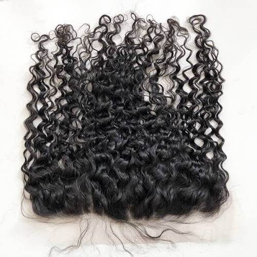 Sidary Hair 13x4 Ear to Ear Water Wave Lace Frontal With Baby Hair 100% Human Hair Transparent Lace Frontal