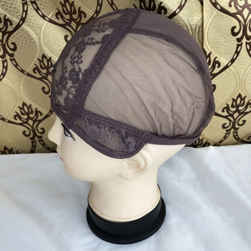 Adjustable Wig Cap For Making Wigs Lace Net Cap Brown 1pcs Wholesale Wig Making Tools Wig Cap