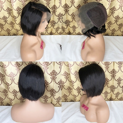 Pixie Cut Short Human Hair Wigs For Black Women Pre Plucked Bob Wig Glueless Hair Wigs