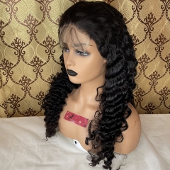 Deep Wave Wig, Deep Wave Hairstyle, Deep Wave 5x5 Transparent Lace Closure 200%Density Wigs