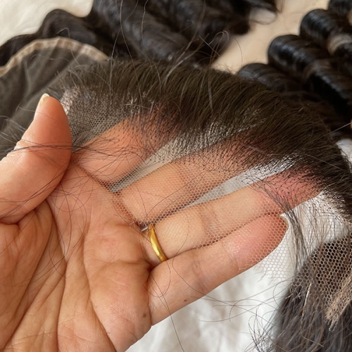Natural  5x5 HD Deep Wave Lace Closure - Sidary Hair