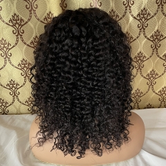 HD Lace!!! Jerry Curly 13x4 HD Lace Frontal Wigs Natural Hairline 180%Density Human Hair Frontal Wigs