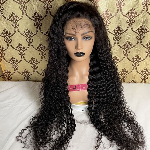 180%Density HD Lace Wig Human Hair Deep Curly 6x6 HD Lace Wigs 6x6 Closure Wig