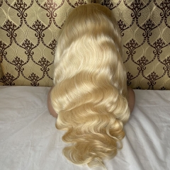 180% Density Transparent Lace Frontal Wig #613 Blonde Human Hair 13x4 Transparent Lace Frontal Wigs Body Wave
