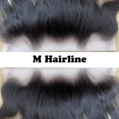 Lagos Hairline Straight Human Hair Frontal Tiny Knots Real Invisible  M-Shaped Hairline13x4 HD Lace Frontal Human Hair Ear to Ear
