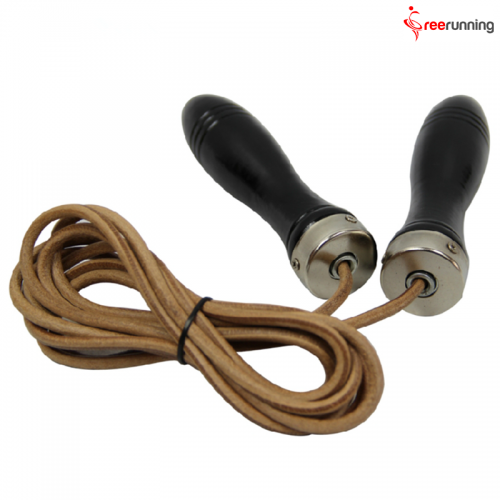 Leather Rope Wood Jump Rope