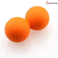 Rainbow Color TPE Double Massage Ball