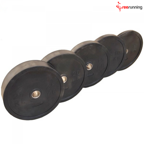 Black Natural Rubber Bumper Plate Exercises