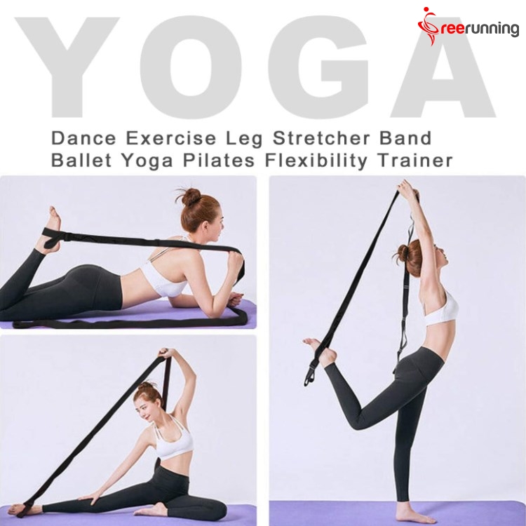 Yoga Strap Leg Training Stretch Band For Dance Ballet Gymnastics 3 m With Loops 